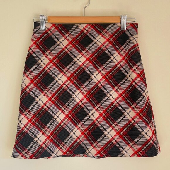 H&M Plaid Mini Skirt - size 4 - Picture 1 of 1